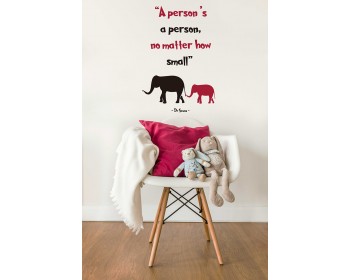 Dr Seuss-A Persons's A Person No Matter How Small-Decal Living room Wall Quotes,Office Quotes